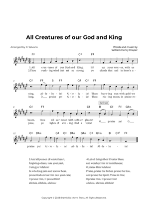 Book cover for All Creatures of our God and King (Key of F-Sharp Major)