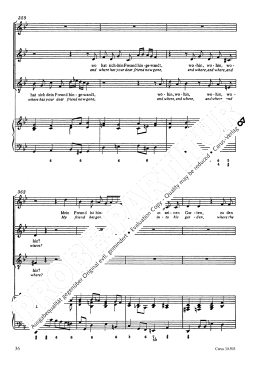 My beloved, you are fair (Meine Freundin, du bist schon) 4-Part scores gallery preview page 39