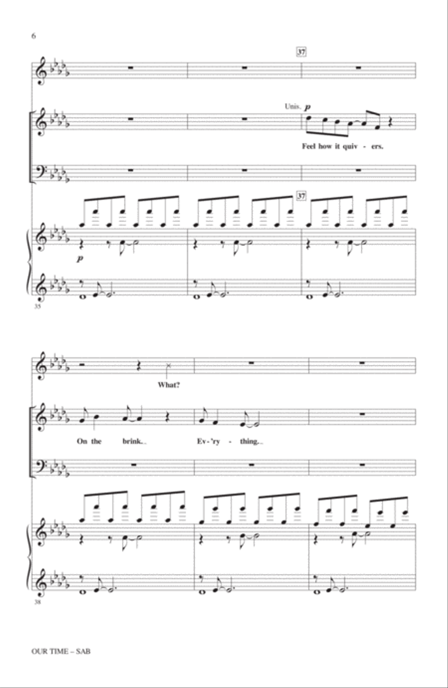 Our Time (from Merrily We Roll Along) (arr. Mac Huff) 3-Part scores gallery preview page 5