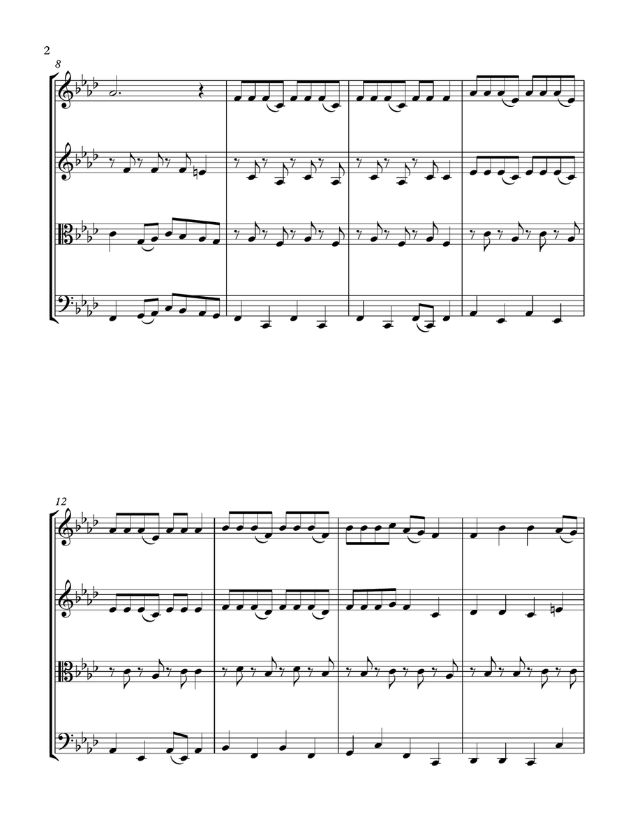 Siman Tov Mazel Tov - String Quartet - Traditional Jewish arr. Cellobat String Quartet scores gallery preview page 2