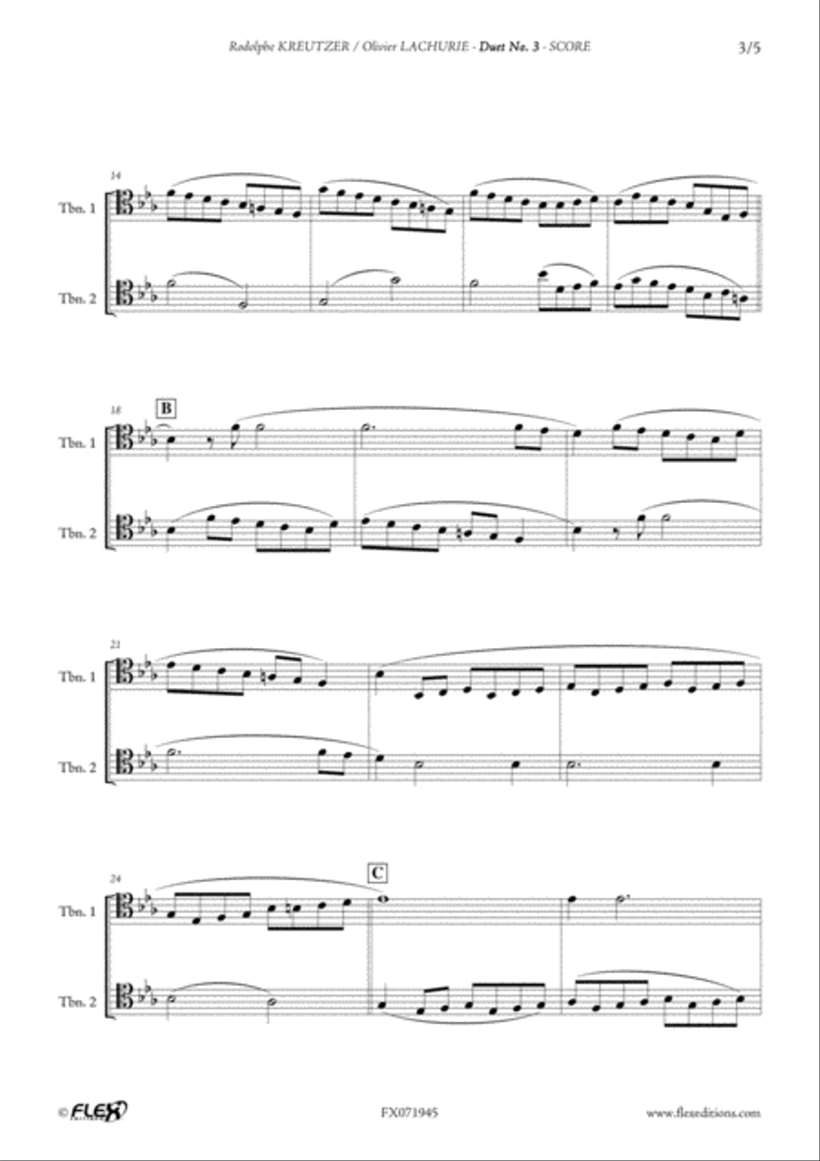 Duet No. 3 Trombone Duet scores gallery preview page 3