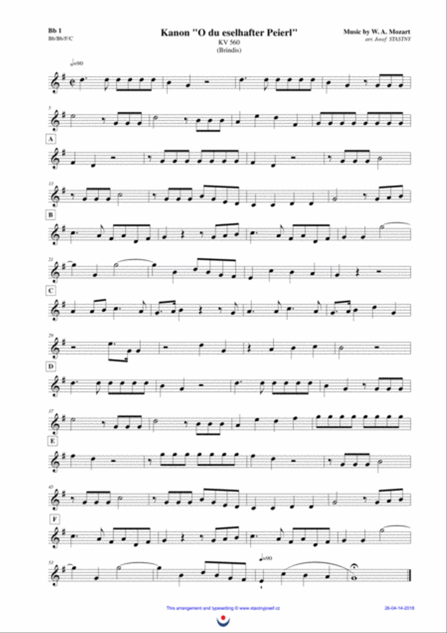 Canon Brindis (Mozart: 