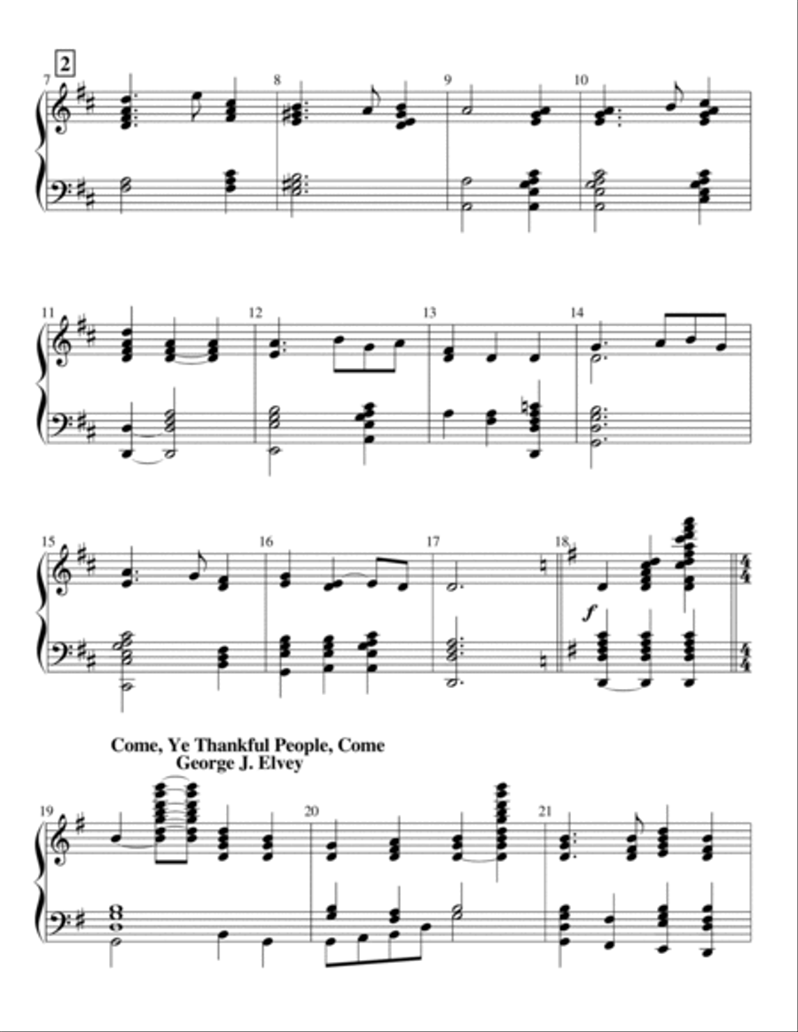 Thanksgiving Blessings Handbell Choir scores gallery preview page 2