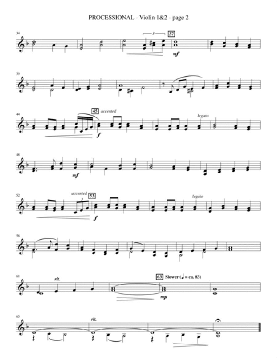 Canticles in Candlelight - Violin 1 & 2 Choir scores gallery preview page 4