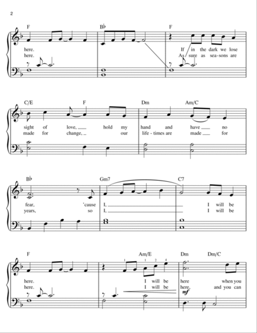 I Will Be Here I Will Be Here Voice scores gallery preview page 2