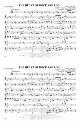 Book cover for The Heart of Rock and Roll: 1st B-flat Clarinet