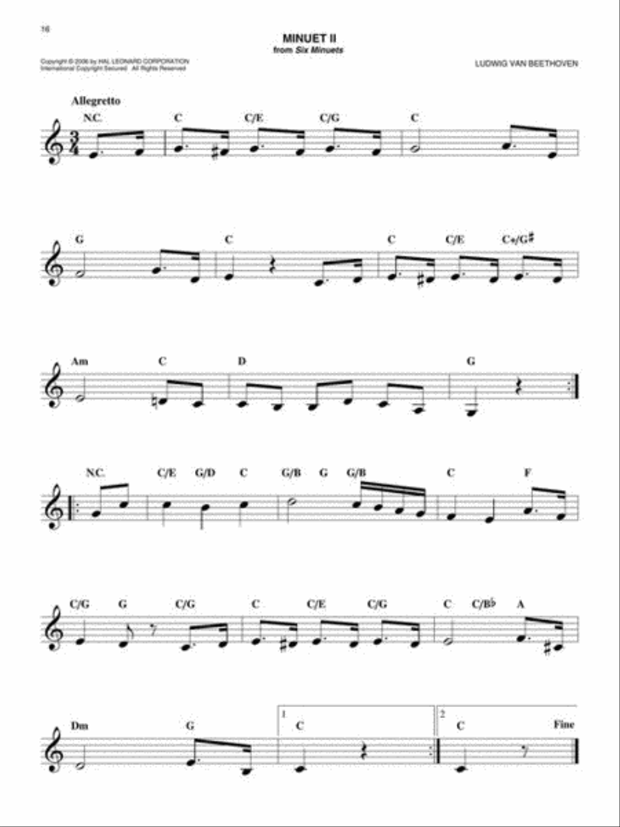 The Easy Classical Fake Book Acoustic Guitar scores gallery preview page 11