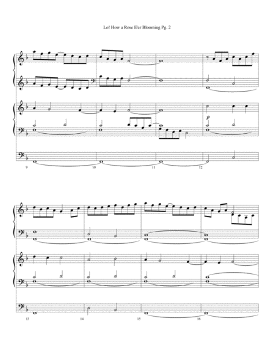 Lo! How a Rose E'er Blooming--Organ/Piano Duet.pdf Organ Solo scores gallery preview page 3