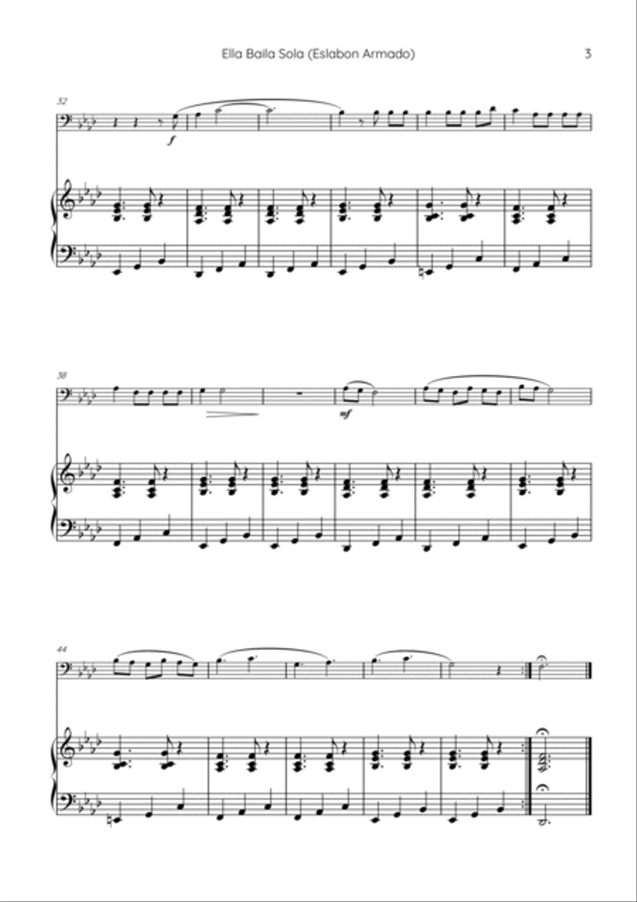 Ella Baila Sola Piano scores gallery preview page 3