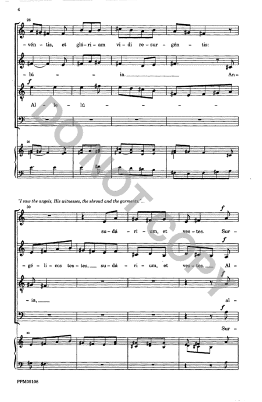 Four Motets from 'Resurrexi' 4-Part scores gallery preview page 5