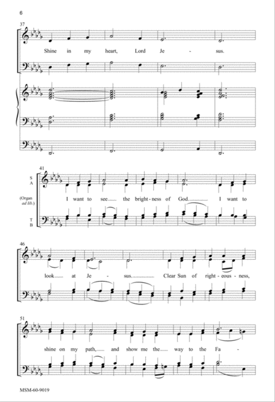 I Want to Walk as a Child of the Light 4-Part scores gallery preview page 5