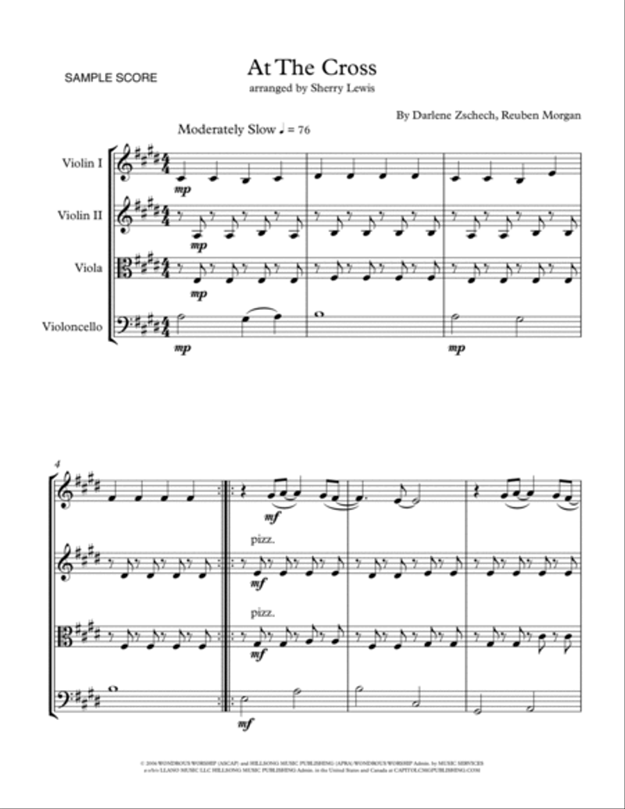 At The Cross String Quartet scores gallery preview page 4