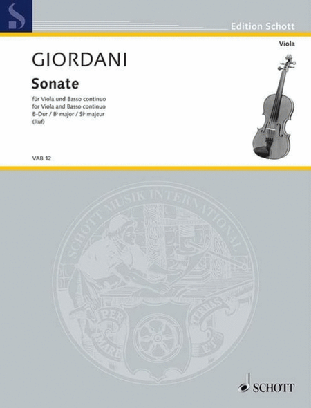 Giordani - Sonata B Flat Major Viola/Piano