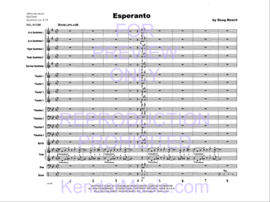 Esperanto Esperanto Jazz Ensemble scores gallery preview page 4