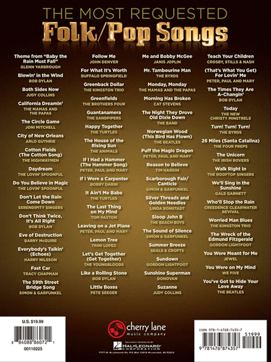 The Most Requested Folk/Pop Songs Piano, Vocal, Guitar scores gallery preview page 2