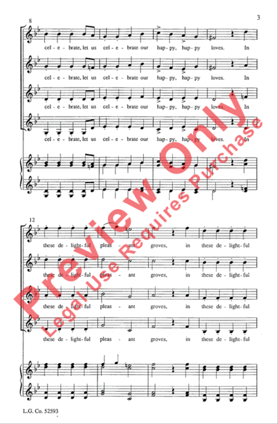 In These Delightful Pleasant Groves Women's Choir scores gallery preview page 3