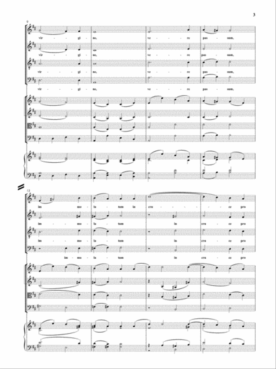 Ave Verum Corpus for Choir SATB, String Orchestra and Organ 4-Part scores gallery preview page 4