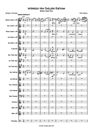 Mascagni's Intermezzo from Cavalleria Rusticana for Soprano Cornet and brass band