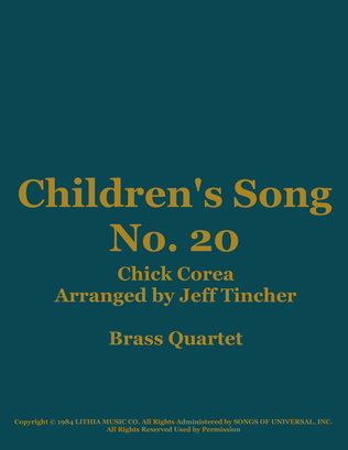 Children's Song No. 20