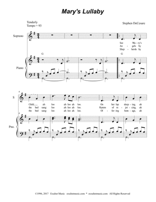 Mary's Lullaby (Duet for Soprano and Mezzo Soprano solo)