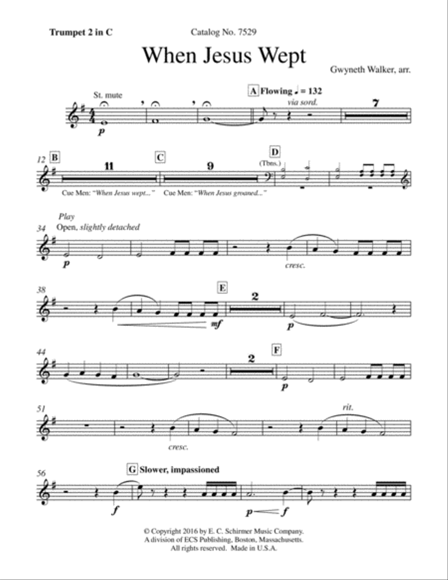 When Jesus Wept Choir scores gallery preview page 3