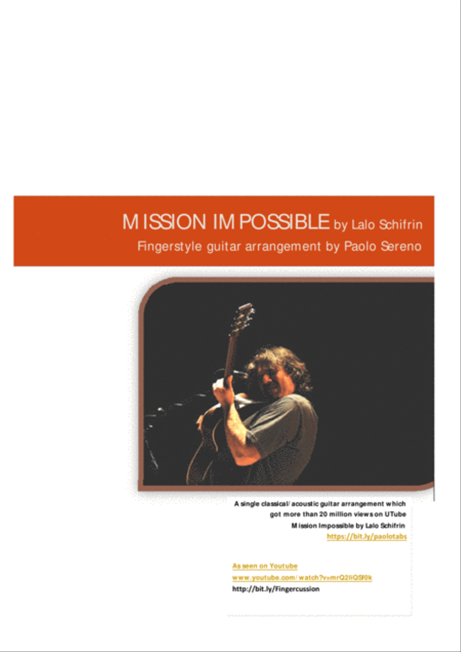 Mission: Impossible Theme Guitar Solo scores gallery preview page 1