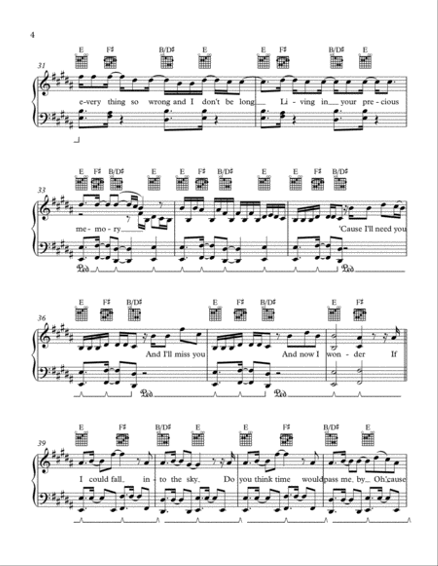 A Thousand Miles Voice scores gallery preview page 4