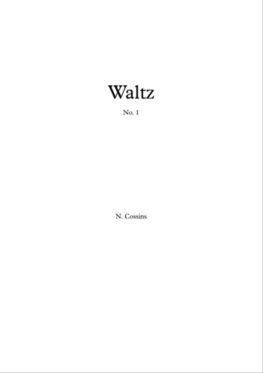 Waltz No. 1 - N. Cossins (Original Piano Composition) Piano Method scores gallery preview page 1