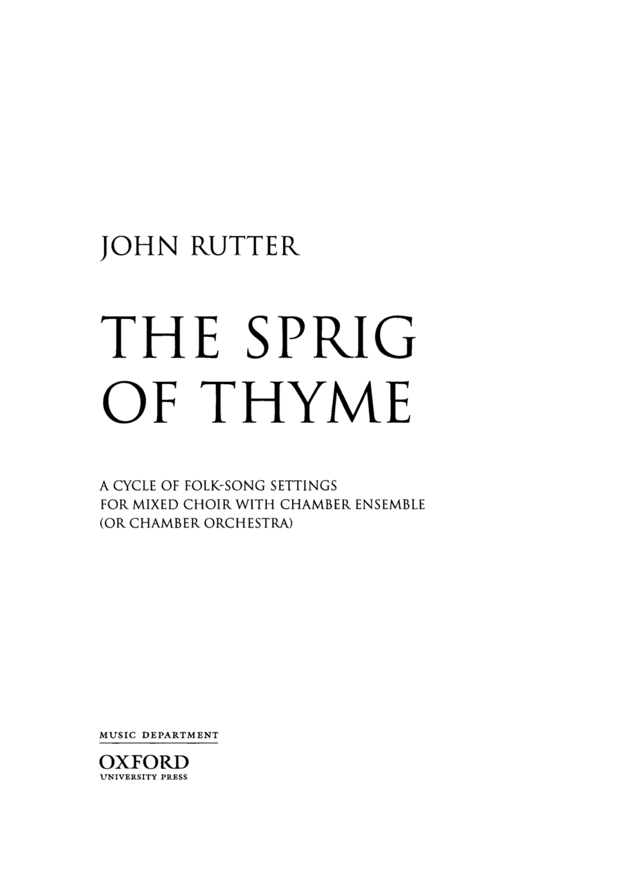 The Sprig of Thyme Choir scores gallery preview page 1