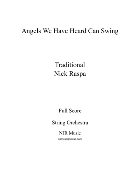 Angels We Have Heard Can Swing (string orchestra) complete set image number null