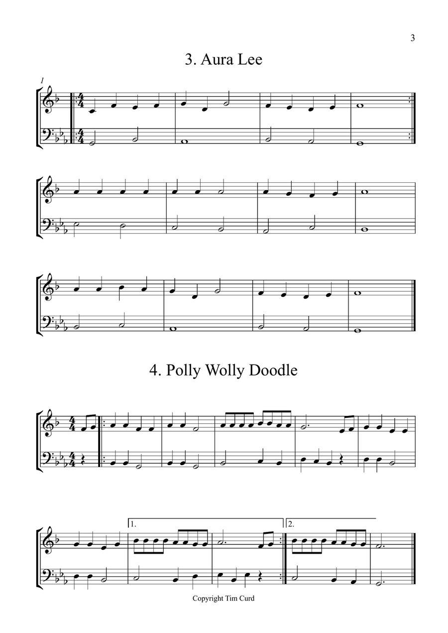14 Easy Duets For Trumpet And Trombone Brass Duet scores gallery preview page 3