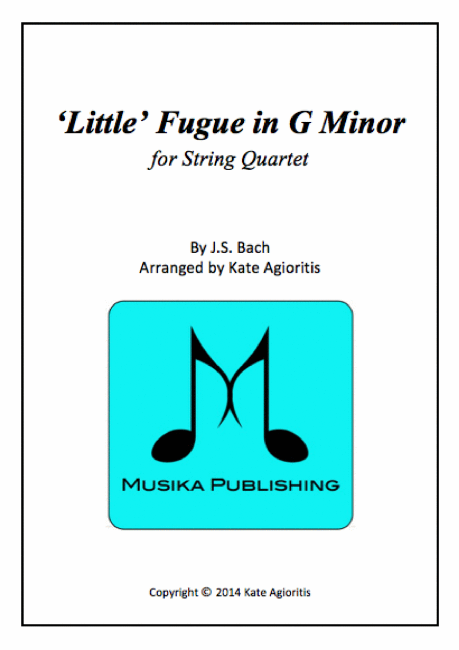 'Little' Fugue in G Minor - For String Quartet String Quartet scores gallery preview page 1