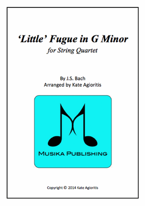 Book cover for 'Little' Fugue in G Minor - For String Quartet