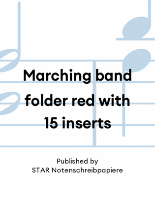 Marching band folder red with 15 inserts