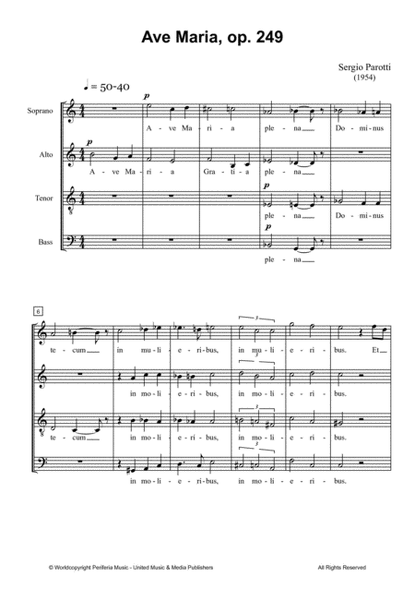 Ave María, Op. 249 for Mixed Choir (SATB) image number null