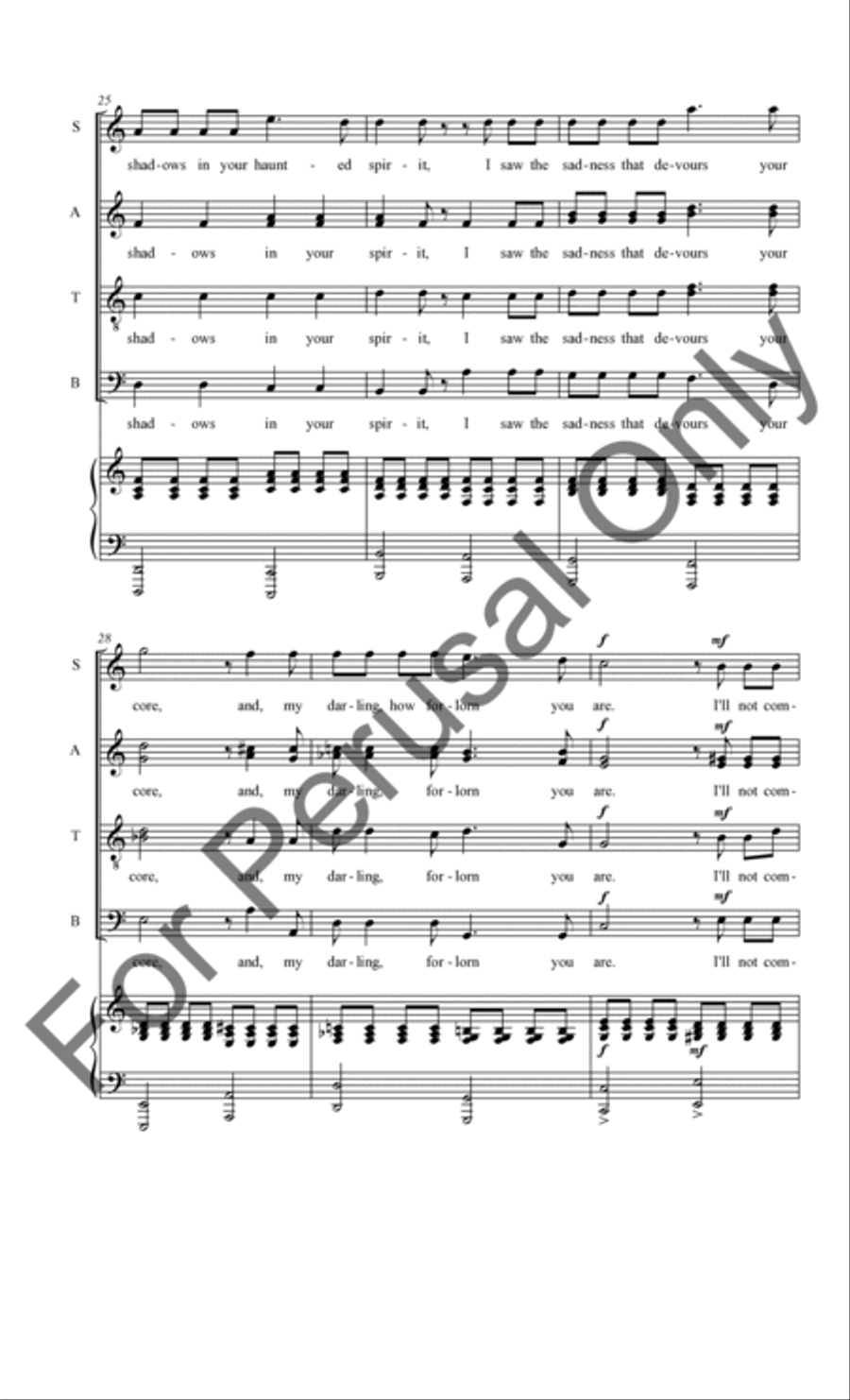 I'll Not Complain 4-Part scores gallery preview page 7