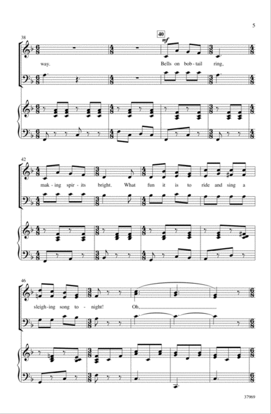 Jingle Bells (Sort Of) 3-Part scores gallery preview page 4
