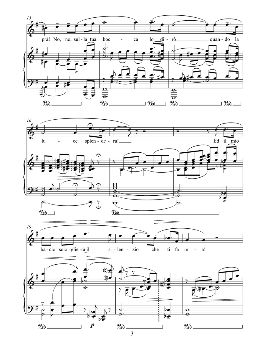Nessun Dorma (from Turandot) Piano, Vocal scores gallery preview page 3