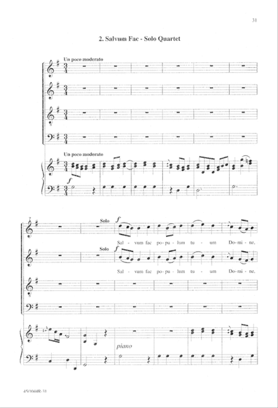 Te Deum Choral Score 4-Part scores gallery preview page 33