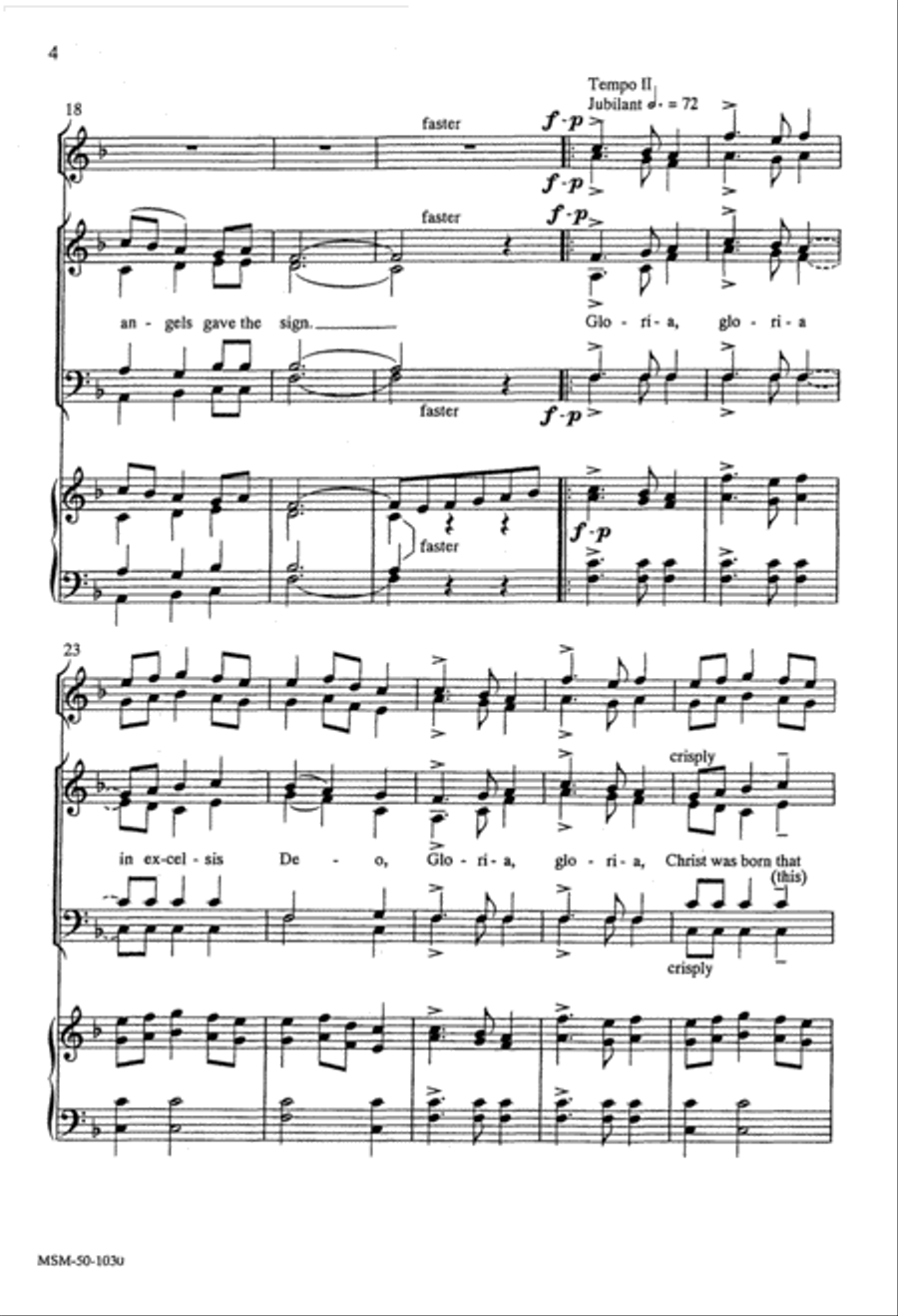 Love Came Down at Christmas 4-Part scores gallery preview page 2