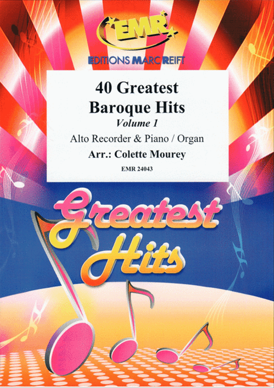 40 Greatest Baroque Hits Volume 1 Alto Recorder scores gallery preview page 1