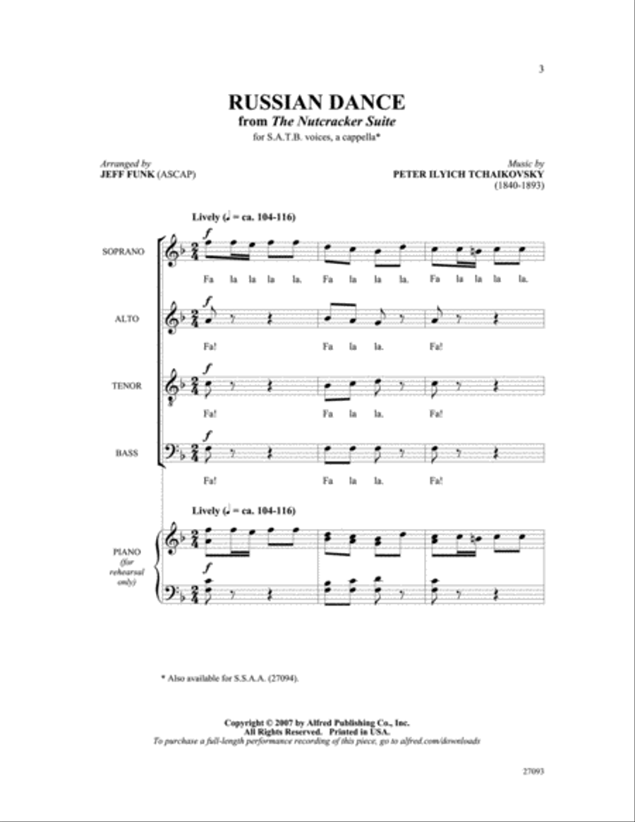Russian Dance 4-Part scores gallery preview page 2