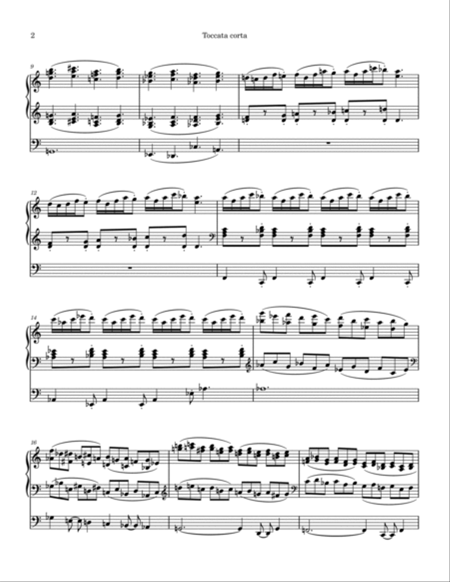 Toccata corta Organ Solo scores gallery preview page 2