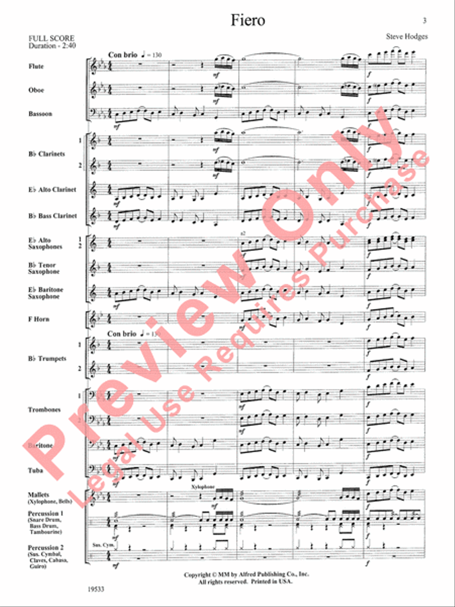Fiero Concert Band scores gallery preview page 4