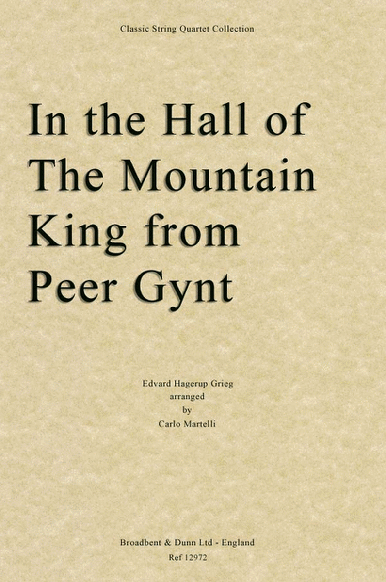 In the Hall of the Mountain King from Peer Gynt