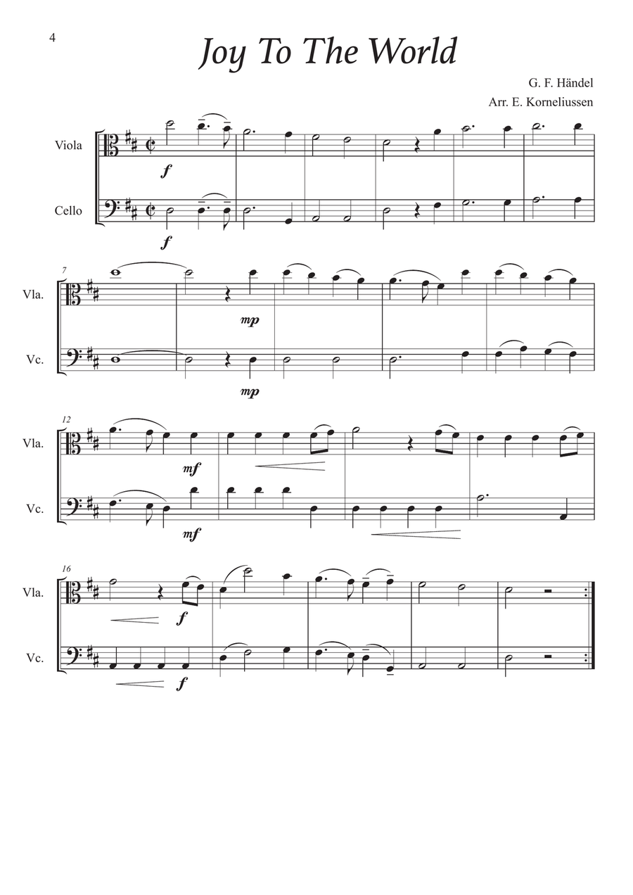 The Christmas Duet Book - 20 Christmas Carols For Viola and Cello String Duet scores gallery preview page 4