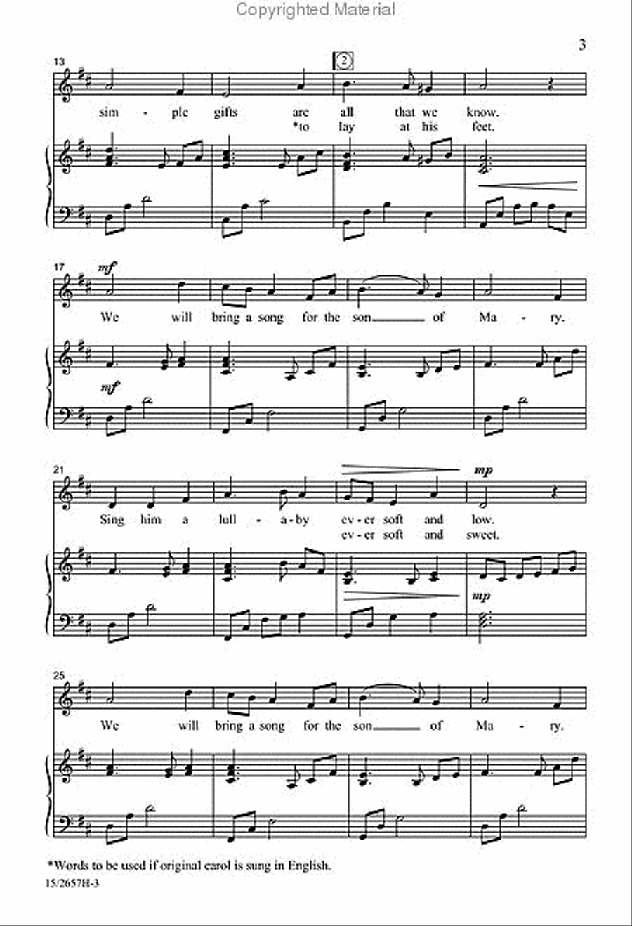 Mary's Little Boy 2-Part scores gallery preview page 3