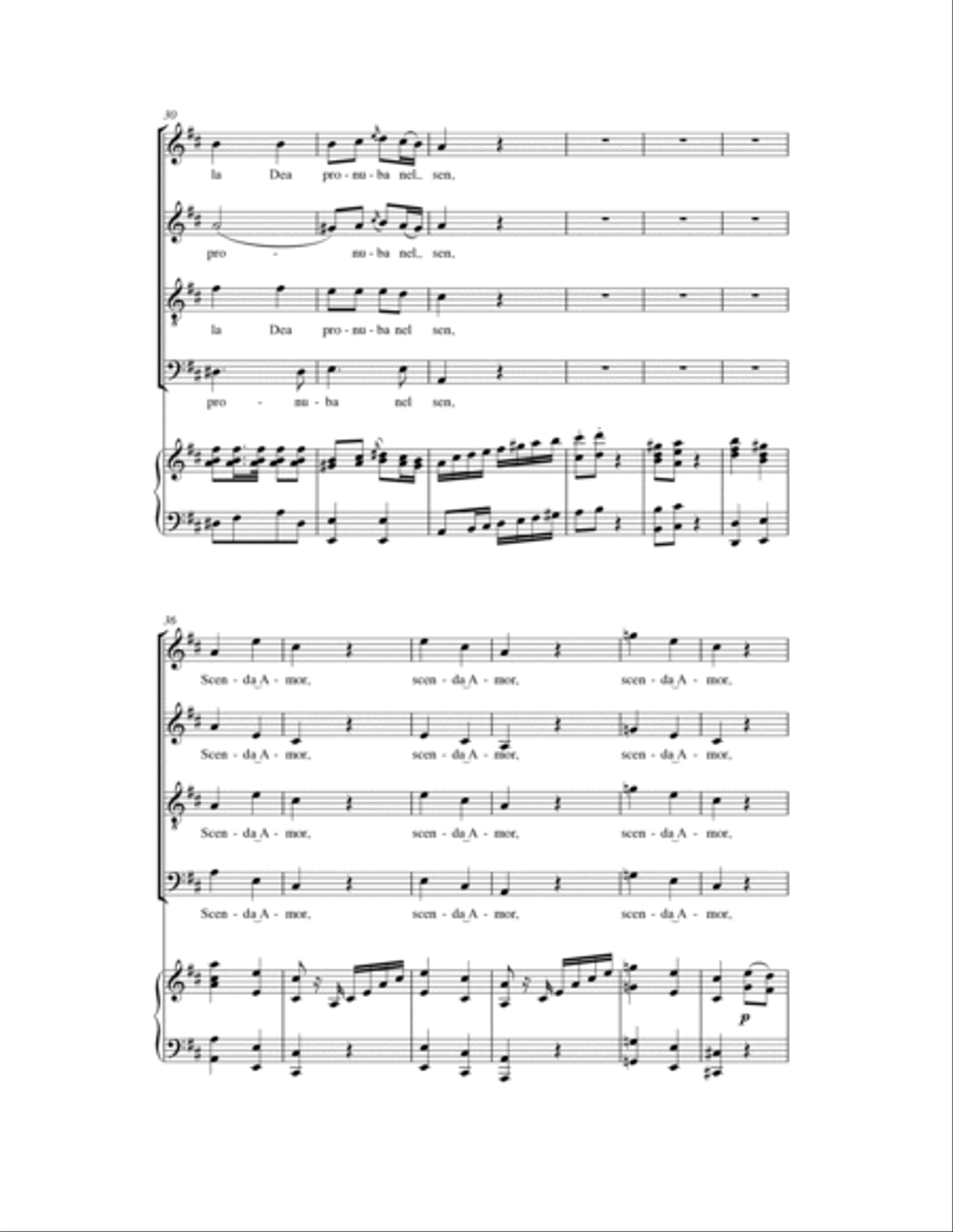Scenda Amor Scenda Amor 4-Part scores gallery preview page 5
