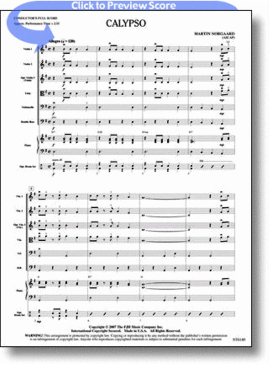 Calypso String Orchestra scores gallery preview page 1