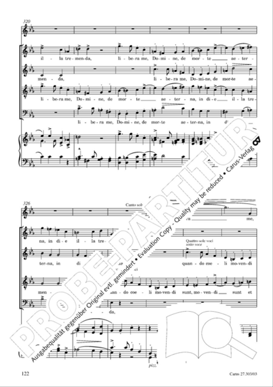 Messa da Requiem 4-Part scores gallery preview page 123
